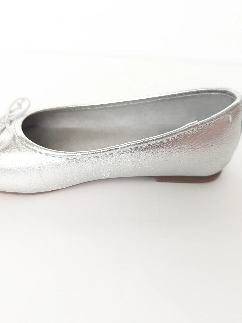 Sonoma Metallic Silver Ballet Flats with Bow